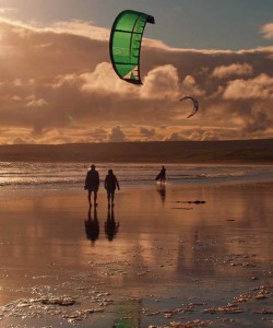 Walking on the beach in Clare